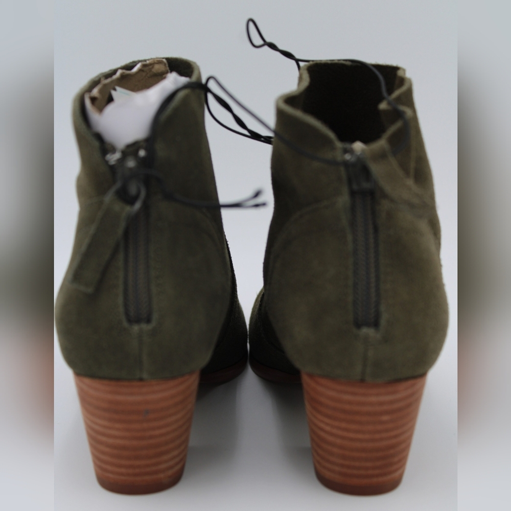 Violet & Red “Cupid” Bootie – Olive Green Suede – Size 6 - Picture 10 of 11